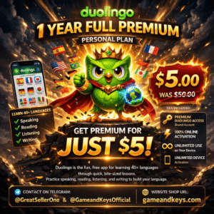 Duolingo 1 year Full Premium - Personal